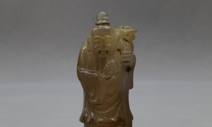 中国美術　清　鼻煙壺　小瓶　青金石　古道具　時代物 清·青金石鼻烟壶