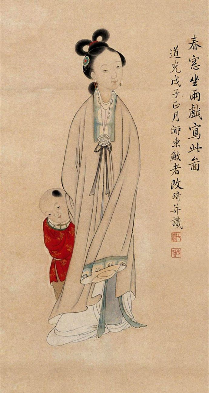 清代著名女画家改琦人物画作品欣赏|改琦|人物画|造型