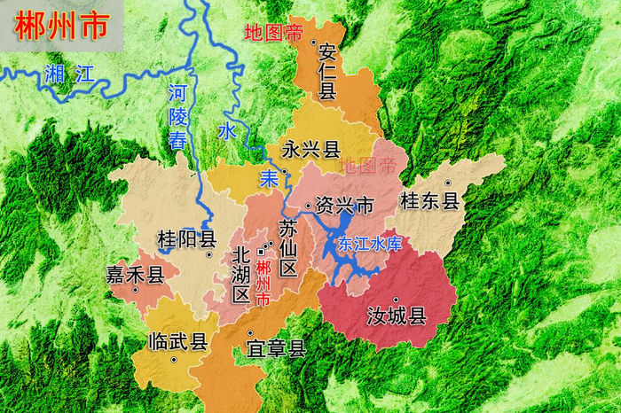 湖南常德 郴州 衡阳 怀化地形图