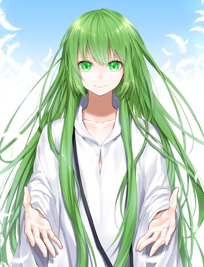 动漫美图:绿发少女系列壁纸之恩奇都,分享给大家