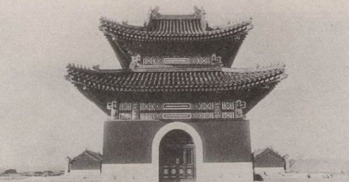 光绪陵墓清崇陵建造时的珍贵老照片，图7竣工时的陵恩殿