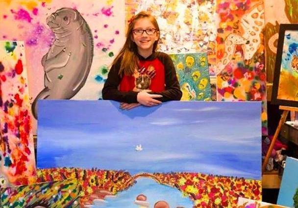 13岁天才画家走红，靠画画拯救濒危动物，网友：别人家的孩子
