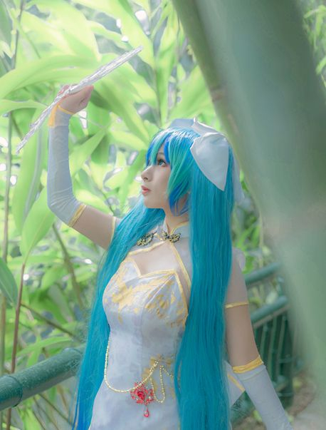 金丝雀初音cosplay,旗袍女郎,你值得拥有