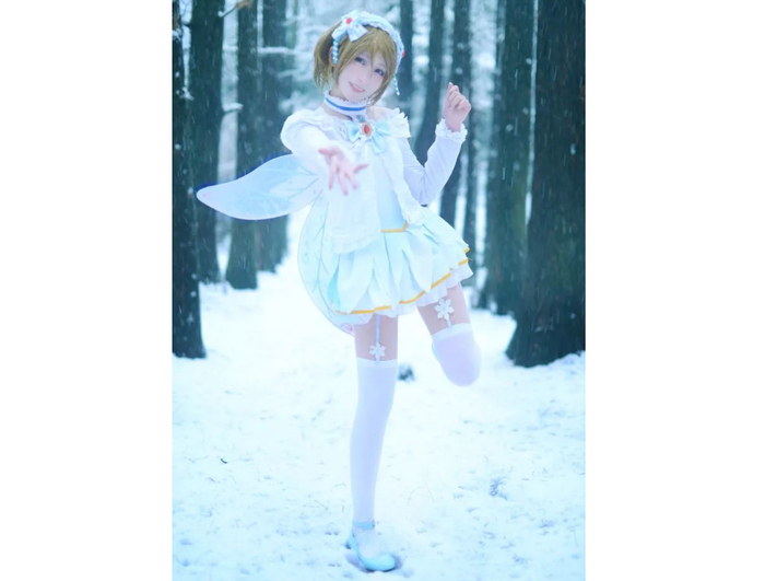 cos:雪中的小泉花阳,想做雪中的精灵!|精灵|小泉|橙子_新浪新闻