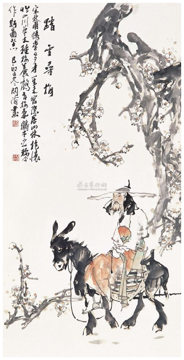 国画里踏雪寻梅图——意蕴之美、人品之美、空灵之美|梅图|意蕴|驴|人品|小桥_新浪新闻