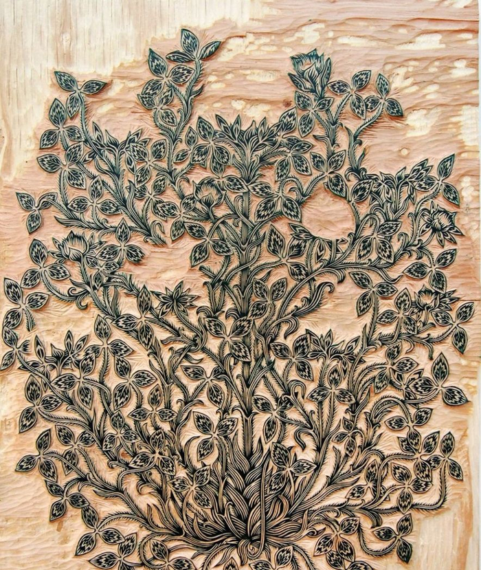 艺术家Valerie Lueth手工雕刻的四色木刻版画作品欣赏