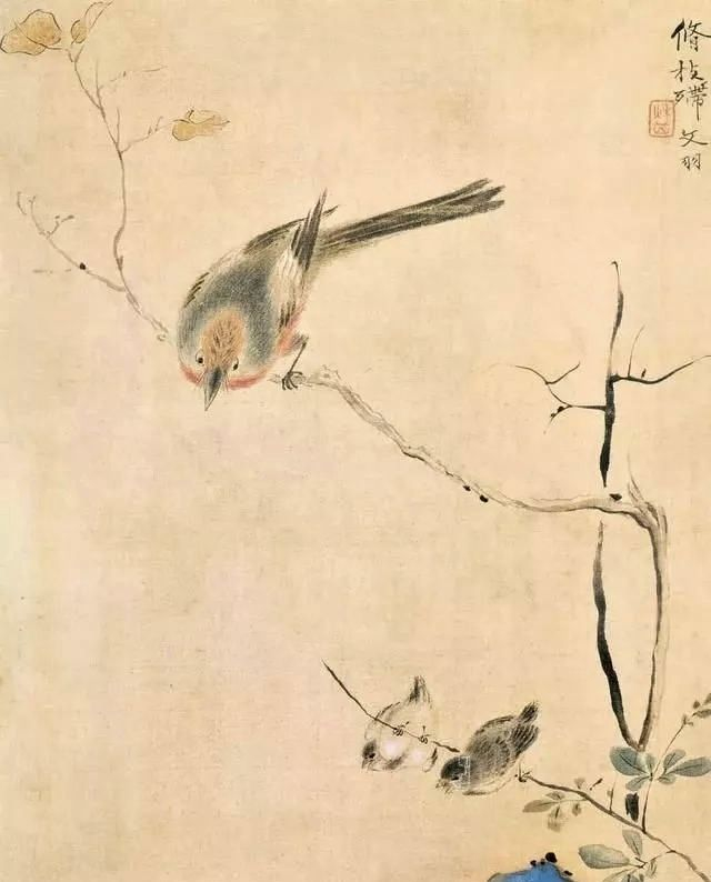他的花鸟画兼工带写，笔墨简逸生动，为清代杰出绘画大家！