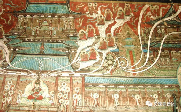 文殊寺石窟壁画中瑰宝《弥勒上生经变》图