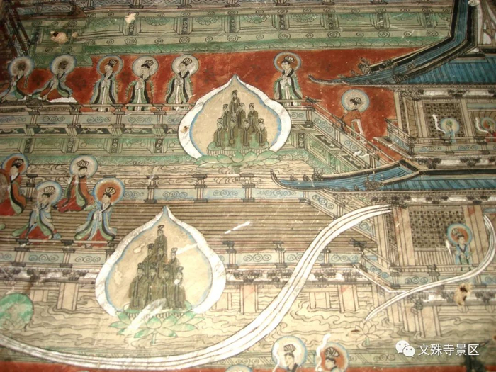 文殊寺石窟壁画中瑰宝《弥勒上生经变》图