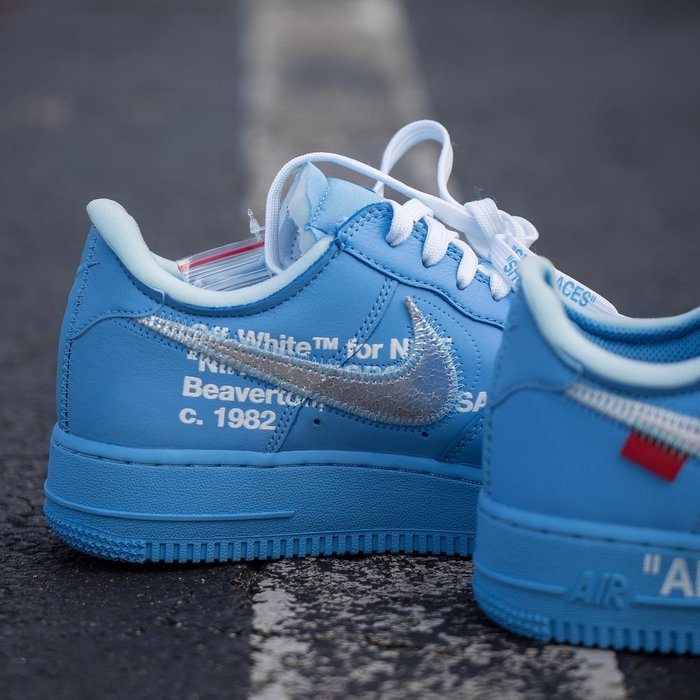 有钱也难买！Off-White x Nike AF1 Low MCA 独占限定|蓝色款|村上隆|亲友团