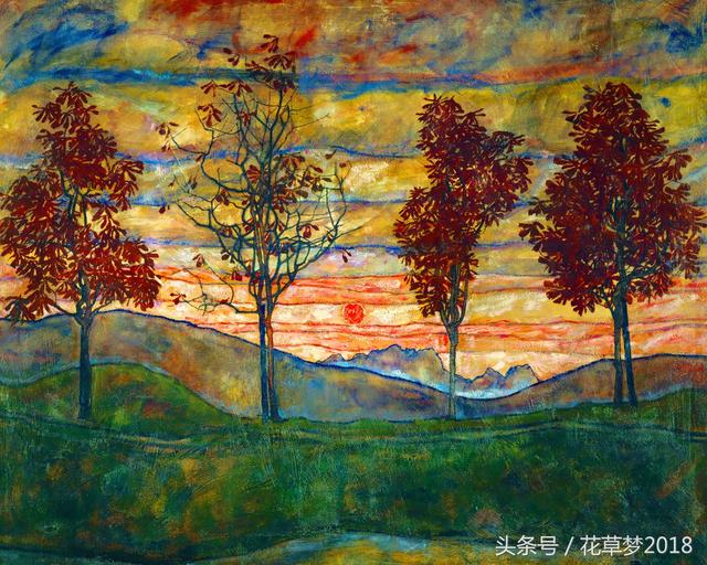 埃贡·席勒风景画