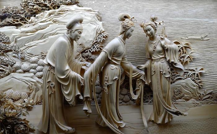 流】中国美術 砡彫刻置物二点 TT579 - 彫刻、オブジェ