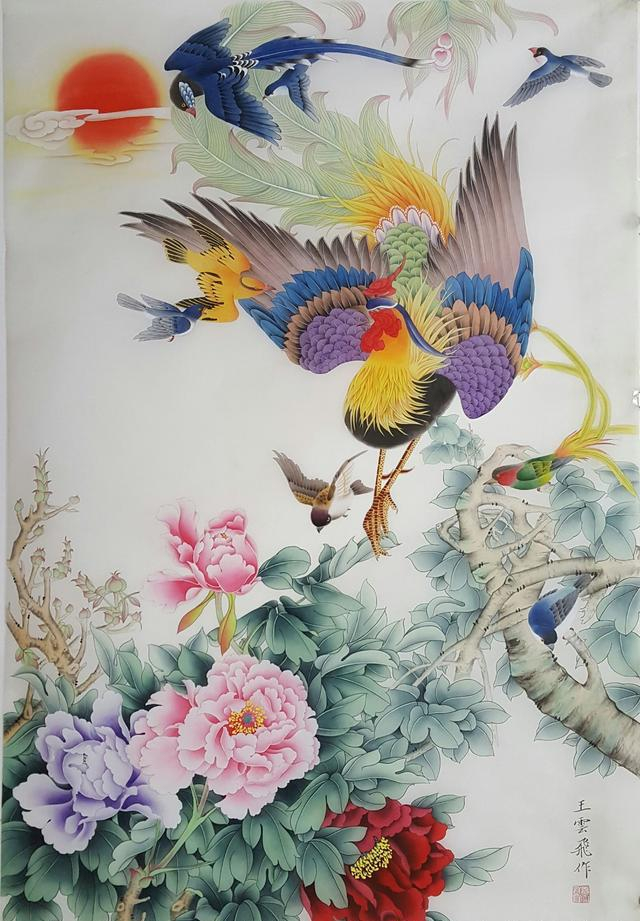 中艺名著名工笔画家王云飞作品赏析