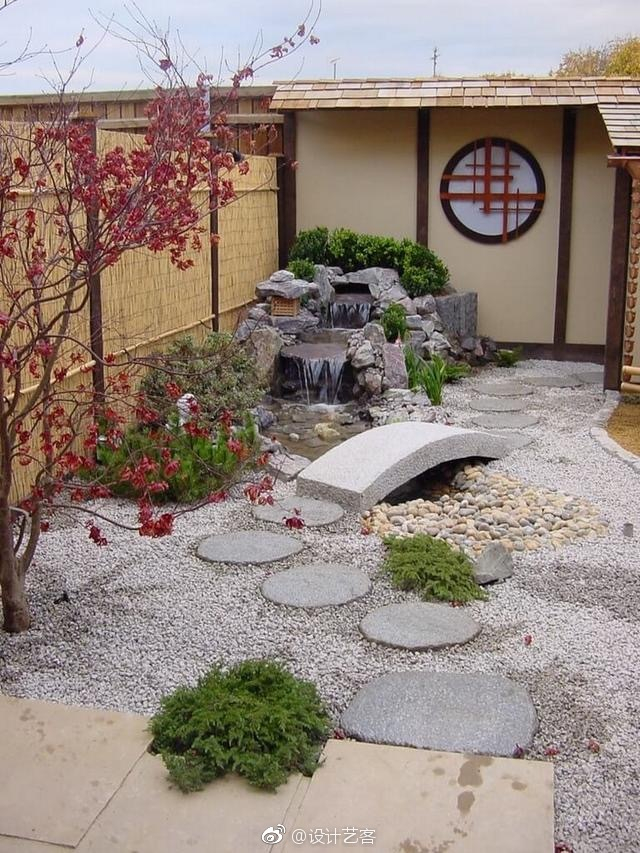 庭院的日式枯山水造景,寄情于山水之间…