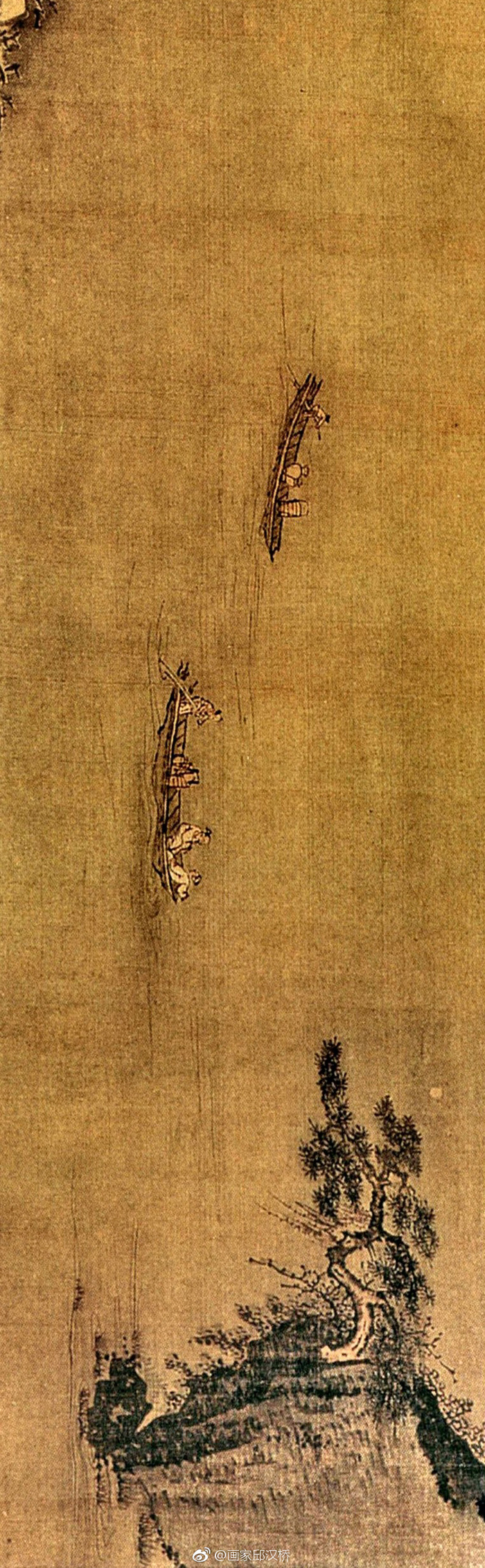 《潇湘八景图》,元,张远,绢本设色,19.3x519厘米