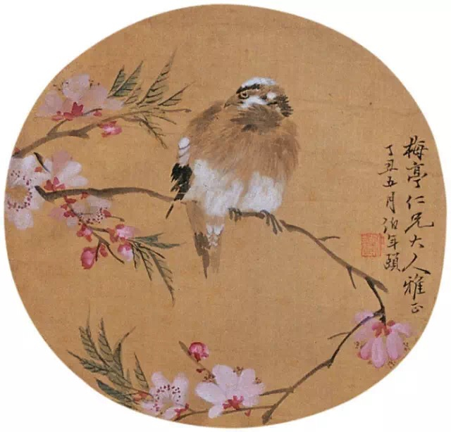 任伯年花鸟扇面正季美