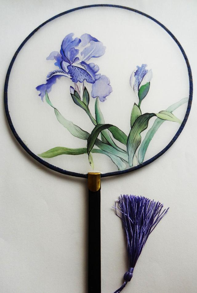 古风花卉团扇欣赏——歌尽桃花扇底风_新浪新闻