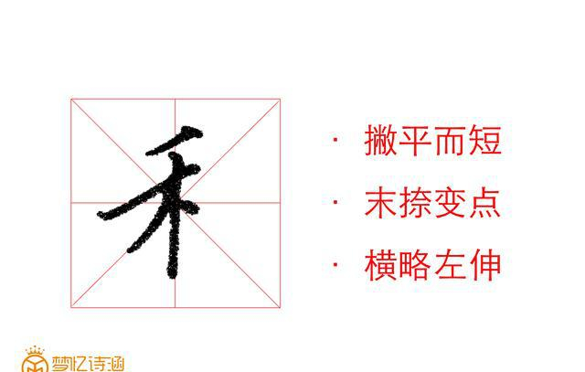 硬笔书法教程——偏旁部首篇“牛字旁”、“禾字旁”