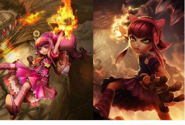 LOL原画,老玩家的回忆:老版安妮粉红萝莉,火男让瓦罗兰无奈!