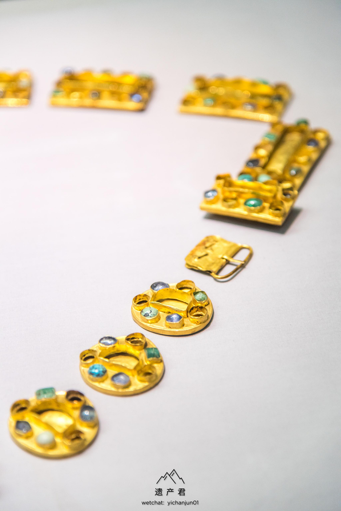 湖北省博物馆藏· 明代金镶宝石腰带|湖北省博物馆|宝石|梁庄王墓