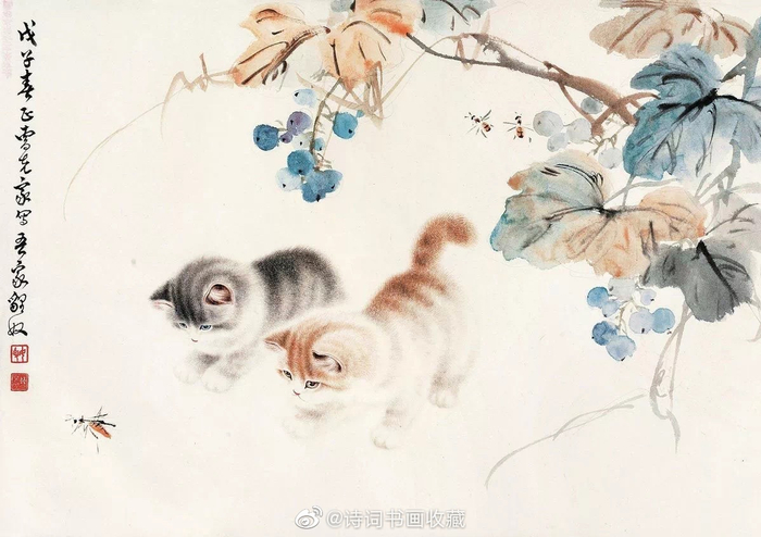 曹克家笔下的猫，神态逼真、栩栩如生
