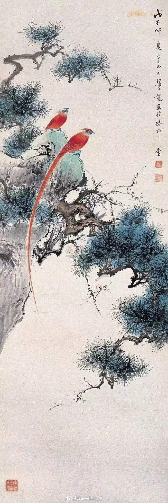 颜伯龙 花鳥圖 鸟语花香——颜伯龙花鸟画欣赏_写实_国画_能力
