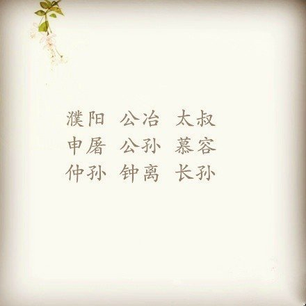 中国现存的81个复姓,说说你最喜欢那个复姓?__财经头条