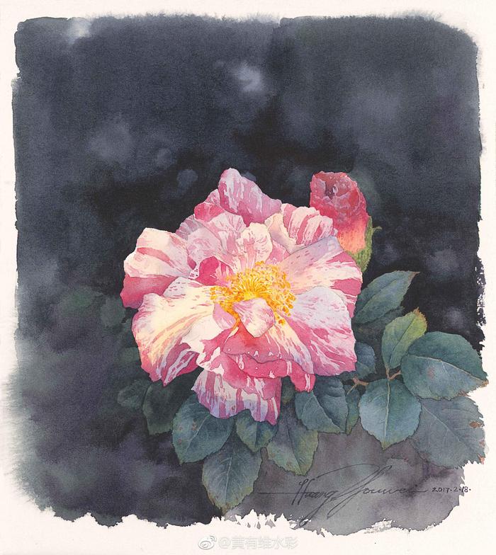 水彩玫瑰 Holbein Artists' Watercolor - Bright Rose, 15 ml tube