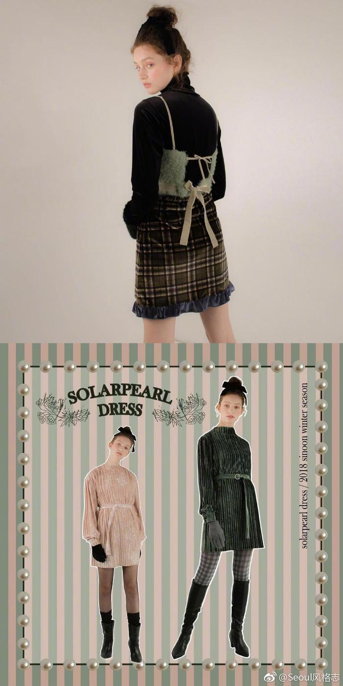 韩国服装品牌sinoon 轻法式少女俏皮风格，细节的小设计让人心动~