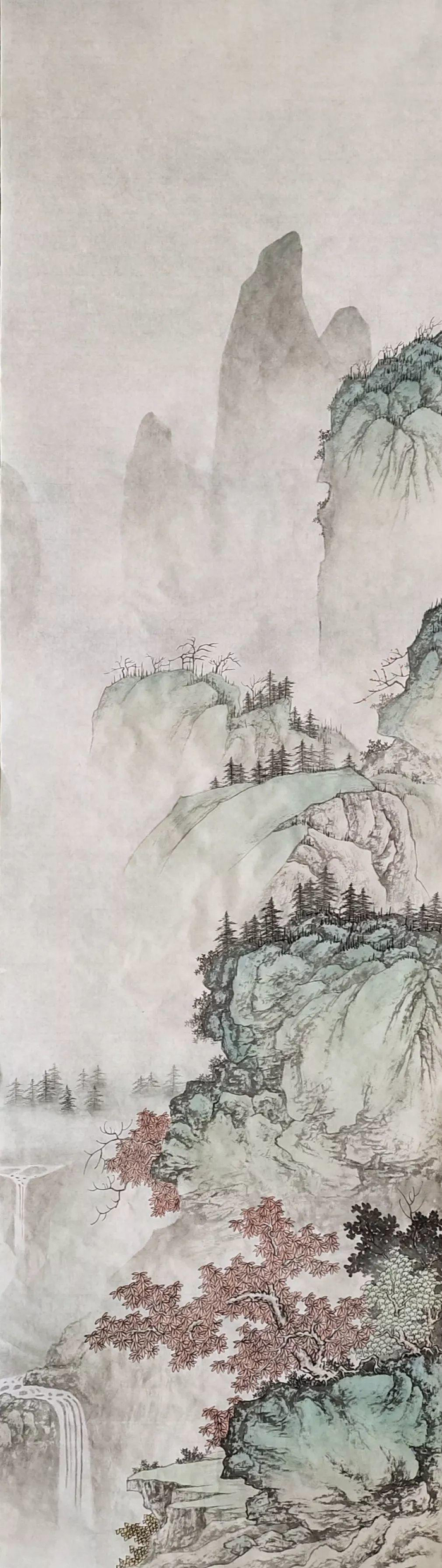 工笔山水画在线条和色彩运用上,需要把握哪些内容?