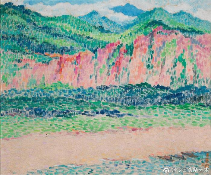 印象派風 風景画 油彩画 模写