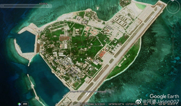 谷歌地球更新中国南海岛礁卫星图至今年3-8月