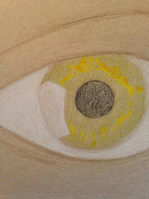 眼睛的彩铅艺术----美国画家Redosking超逼真眼睛彩铅作品欣赏