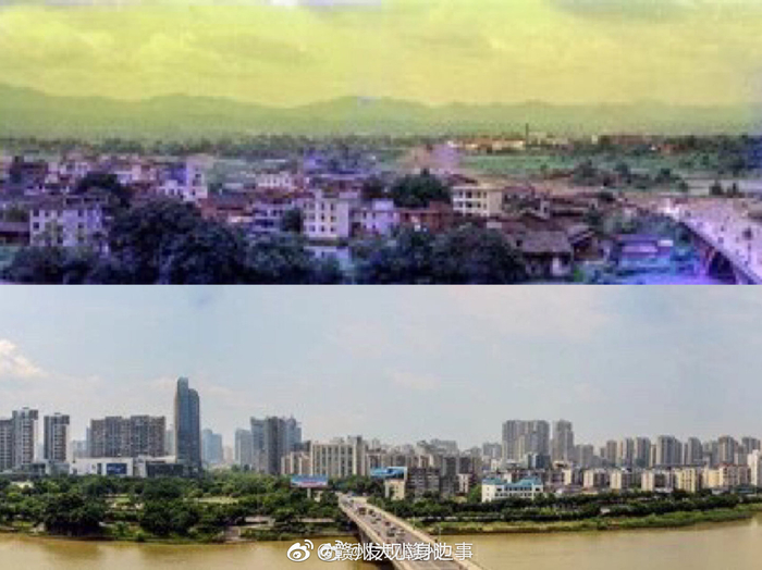 9幅新老照片对比，图看老赣州、新章贡|宋城|客家|历史|赣江|摄影_新浪新闻