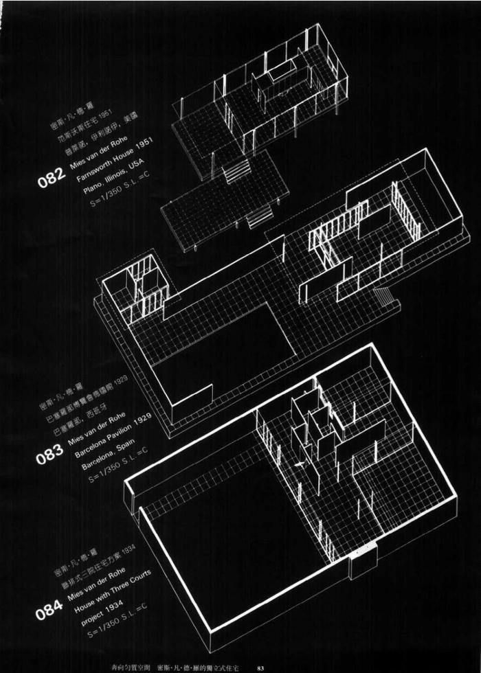 20世纪经典住宅丨空间构成比较分析