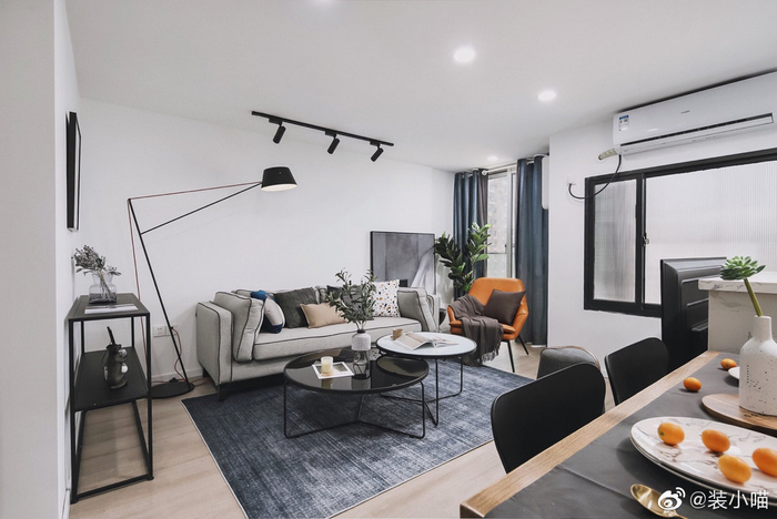 70平双层Loft，黑白灰装出极简北欧风~Design | 肆室空间设计