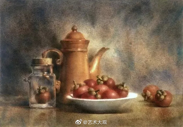 简忠威静物水彩画欣赏