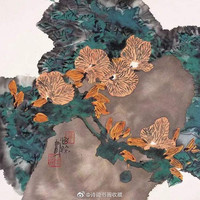 聚寶齋*花邊*中堂画*郭熙*花鳥】中国書畫 肉筆絹本 掛軸 置物 賞物