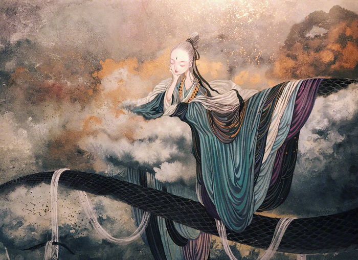 很仙的古风插画,真是神仙画神仙了..插画师:付璐