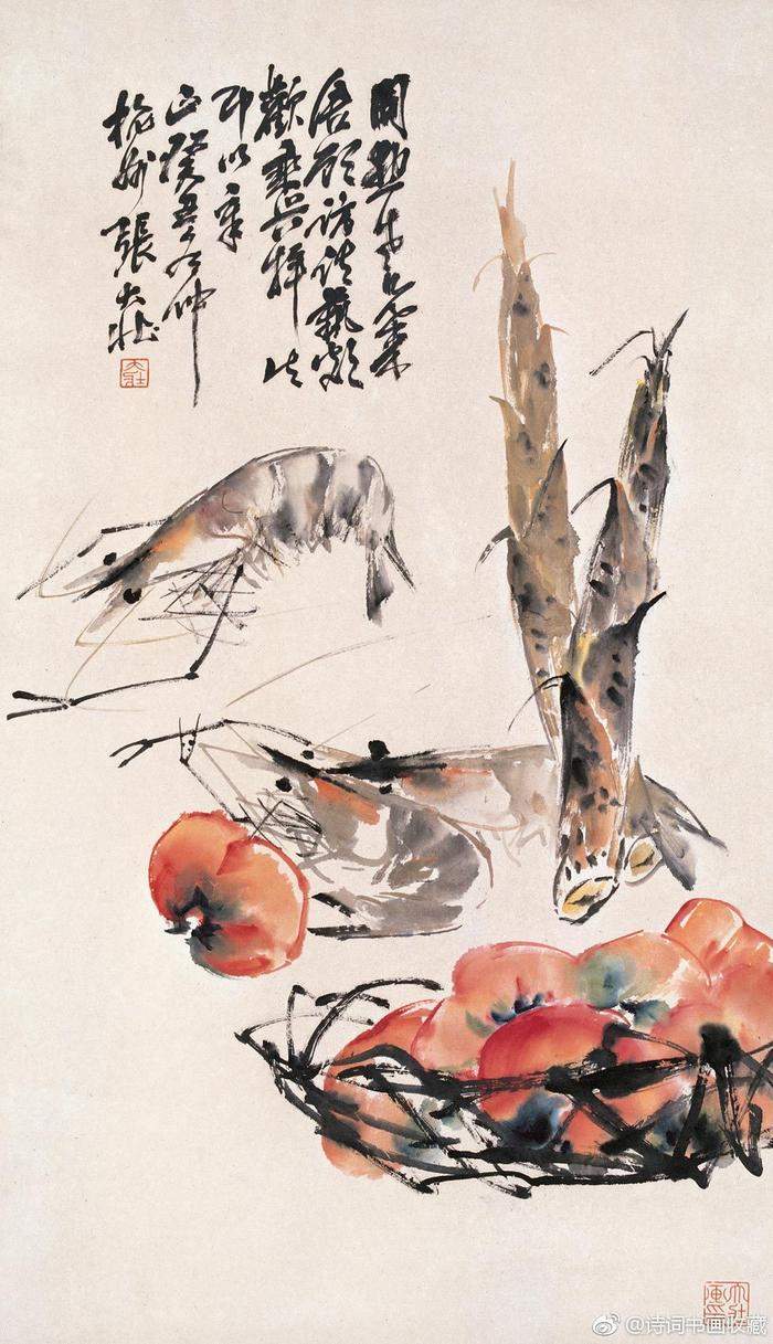 张大壮 （款） 花鳥 扇面 鏡心 模写 古画 中国 絵画-