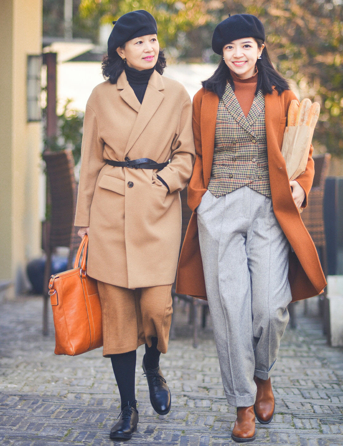 岁月对精致女人更温柔看母女俩的的质感穿搭妈妈气质女儿精致