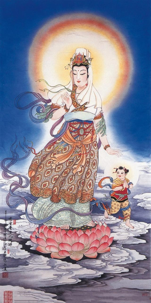 千处祈求千处应苦海常做度人舟灵光菩萨像