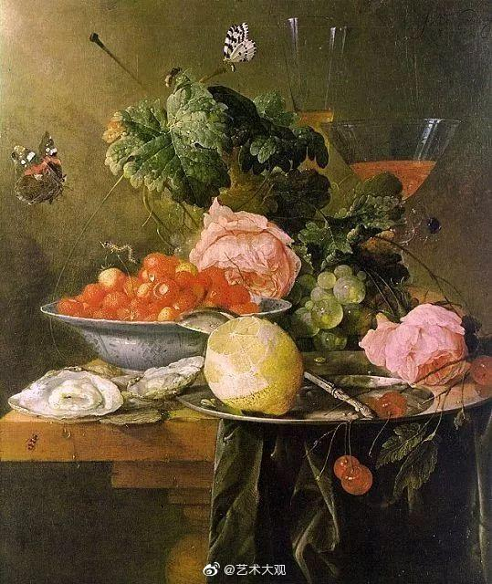 油彩画　S.OTAKE　静物画 奥地利画家Josef Schuster古典花卉静物油画作品|奥地利|静物|花卉