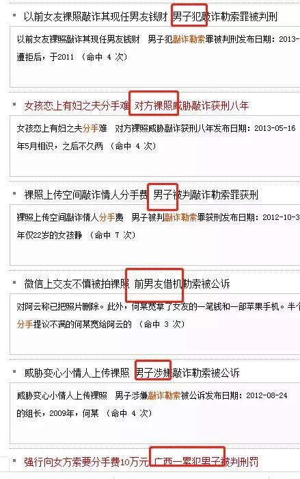 男生索要分手费