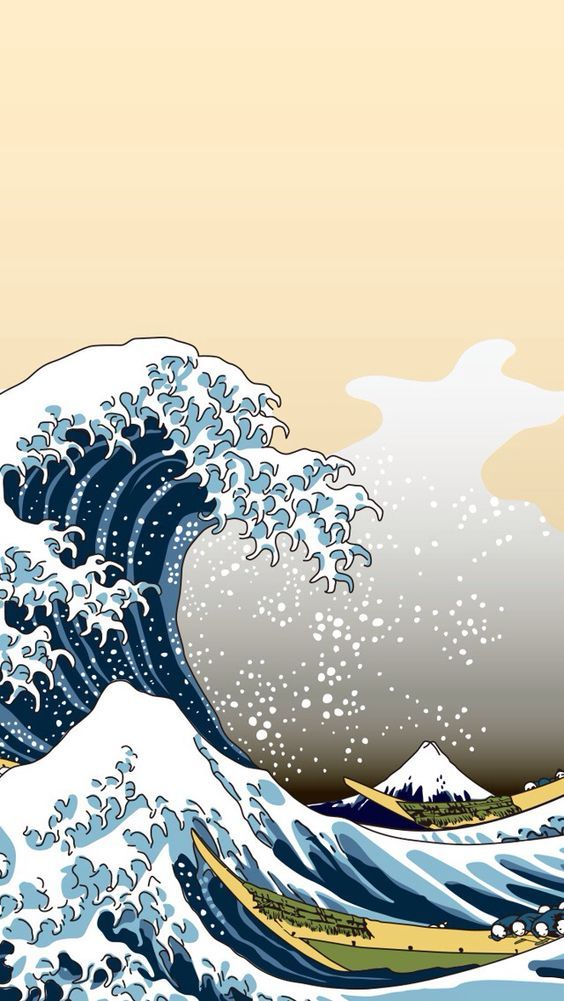 海浪绘画