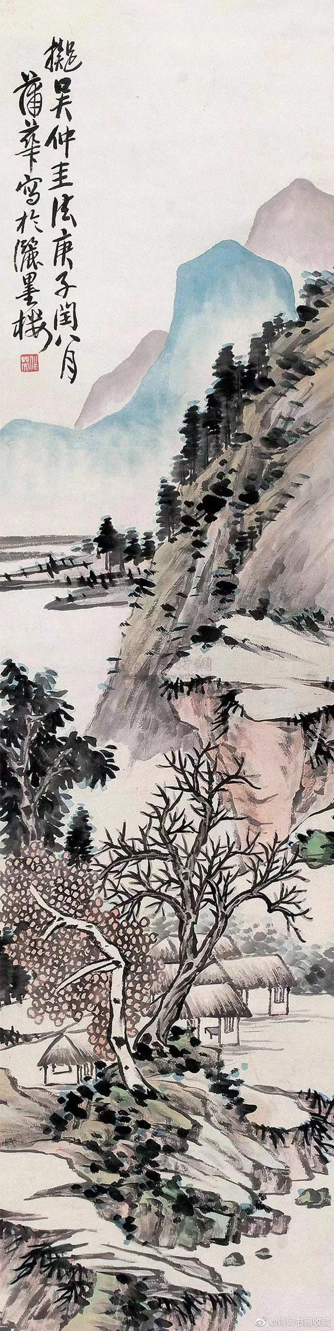 蒲华山水作品欣赏
