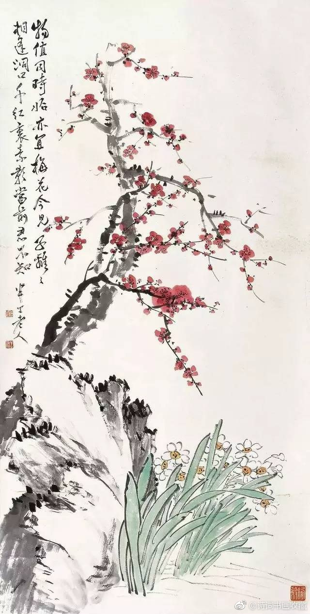 半丁老人国画作品欣赏|吴昌硕|花卉|陈半丁