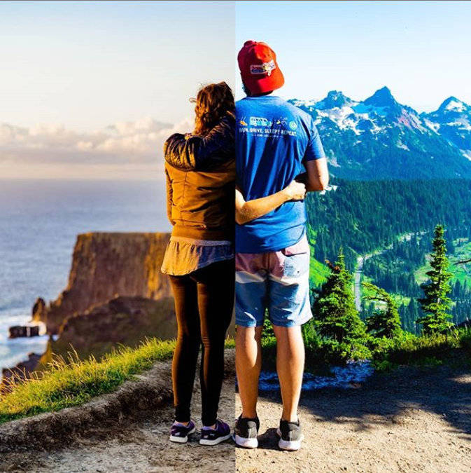 异地情侣Becca & Dan创意拼接旅行照，换个方式秀恩爱