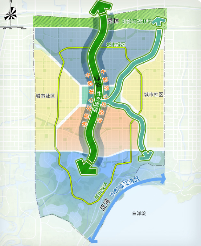 城市空间结构图。图片来源：雄安发布