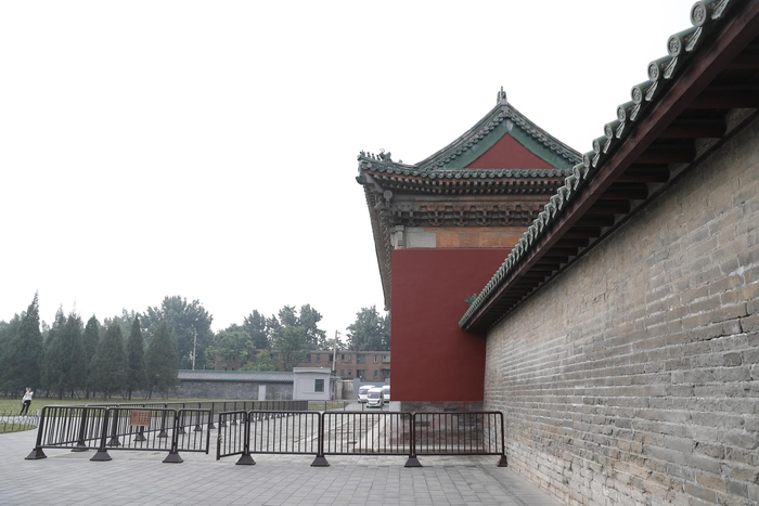 广利门旁经修复的坛墙。摄影/新京报记者&nbsp;侯少卿